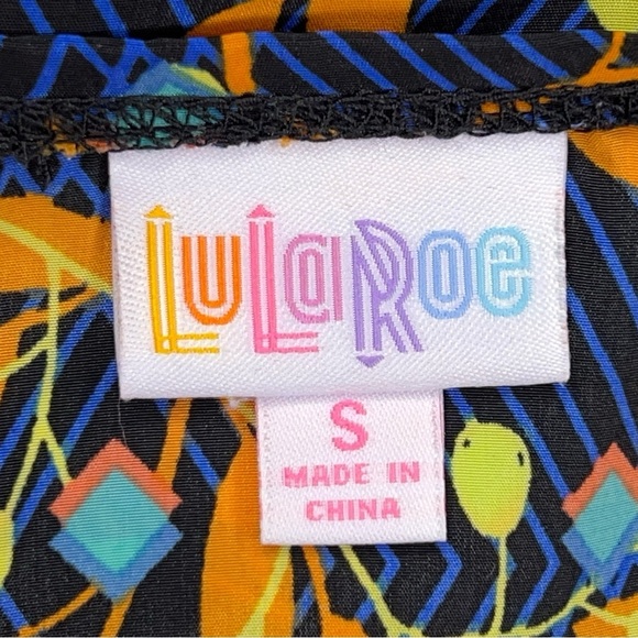 Small LuLaRoe Colorful Duster Vest Floral Leaf Print Sleeveless Vibrant Open - Picture 10 of 12